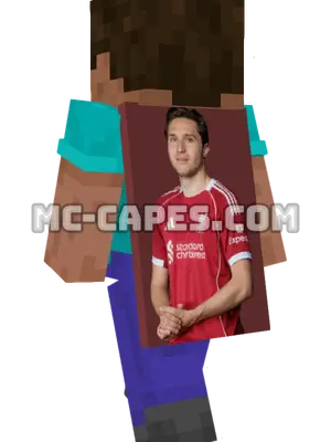 Federico Chiesa Minecraft cape worn on a player