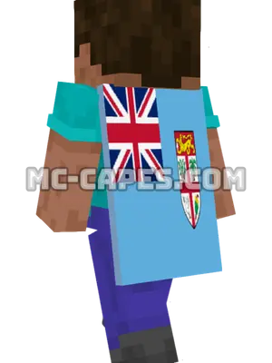 Fiji Flag Minecraft cape worn on a player
