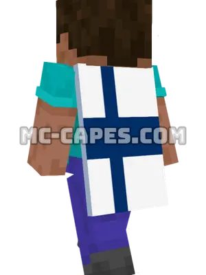 Finland Flag Minecraft cape worn on a player
