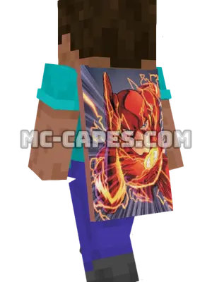 Flash II Minecraft cape worn on a player