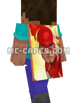 Flash III Minecraft cape worn on a player