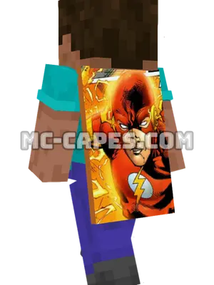 Flash IV Minecraft cape worn on a player