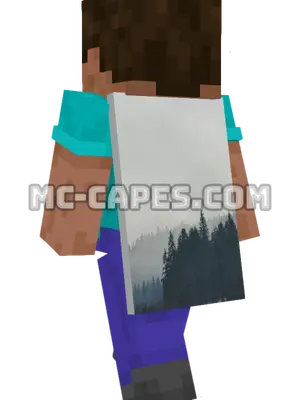 Foggy Forest Minecraft cape worn on a player