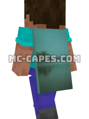 Foggy Lake Minecraft cape worn on a player