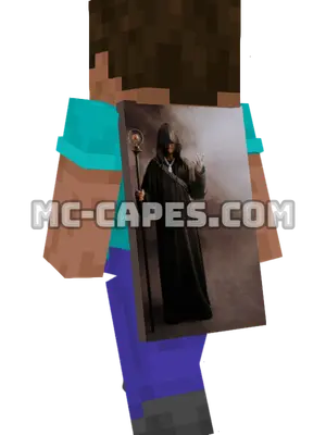 Foggy Wizard Minecraft cape worn on a player