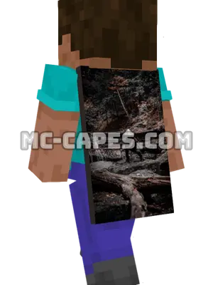 Forest Samurai Minecraft cape worn on a player