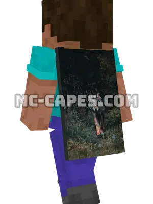 Forest Wolf Minecraft cape worn on a player