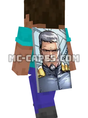 Forge Minecraft cape worn on a player