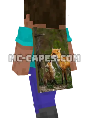 Fox Couple Minecraft cape worn on a player