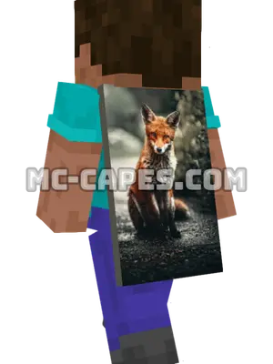 Fox Fur Minecraft cape worn on a player