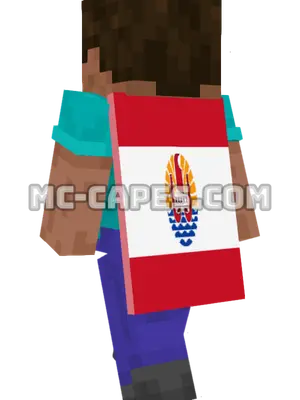French Polynesia Flag Minecraft cape worn on a player