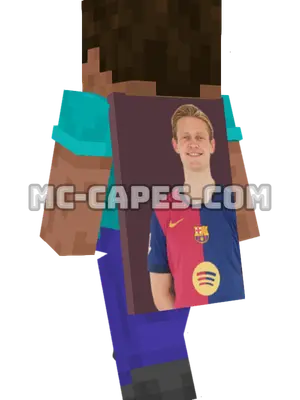 Frenkie de Jong Minecraft cape worn on a player
