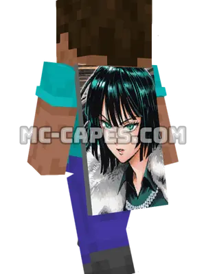 Fubuki Minecraft cape worn on a player