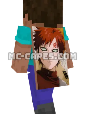 Gaara Minecraft cape worn on a player