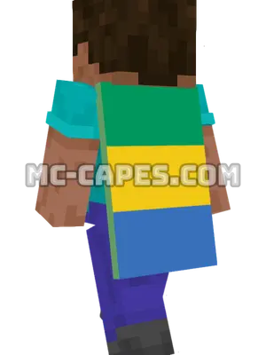 Gabon Flag Minecraft cape worn on a player