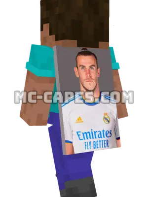 Gareth Bale Minecraft cape worn on a player