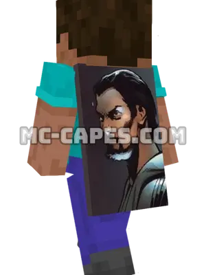 General Zod Minecraft cape worn on a player