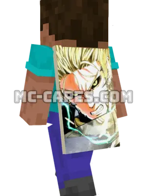 Genos Minecraft cape worn on a player