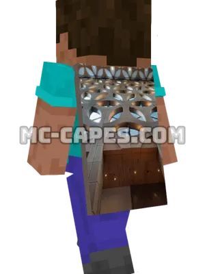 Geometric Architecture Minecraft cape worn on a player