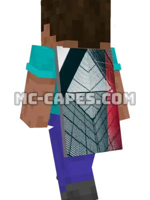 Geometric Architecture Minecraft cape worn on a player