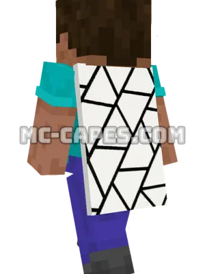 Geometric Triangle Pattern Minecraft cape worn on a player