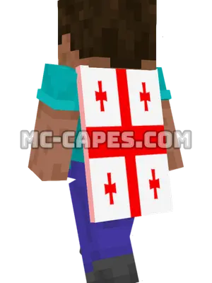 Georgia Flag Minecraft cape worn on a player