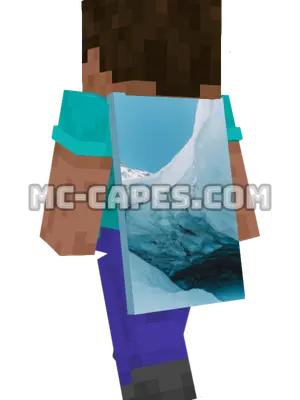 Glacier Ice Cave Minecraft cape worn on a player