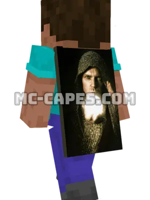 Glowing Orb Wizard Minecraft cape worn on a player