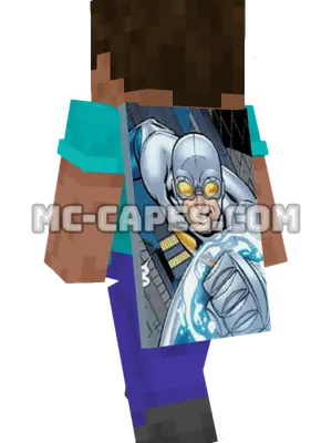 Gravity Minecraft cape worn on a player