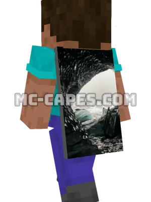Gray Cave Minecraft cape worn on a player