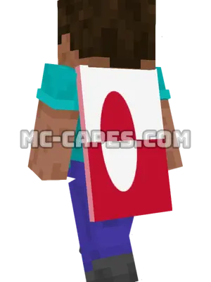 Greenland Flag Minecraft cape worn on a player