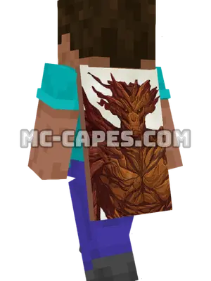 Groot Minecraft cape worn on a player