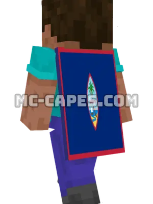 Guam Flag Minecraft cape worn on a player