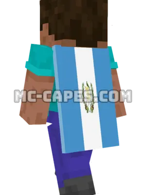 Guatemala Flag Minecraft cape worn on a player