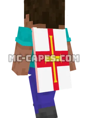 Guernsey Flag Minecraft cape worn on a player