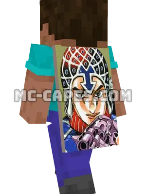Guido Mista Minecraft cape worn on a player