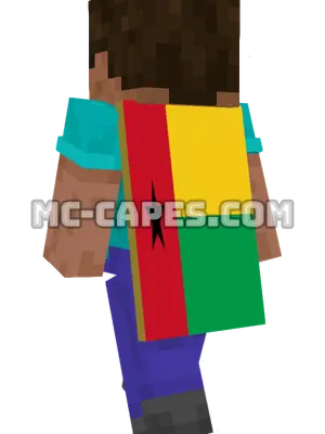 Guinea-Bissau Flag Minecraft cape worn on a player