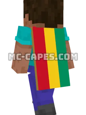Guinea Flag Minecraft cape worn on a player