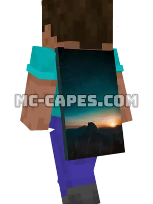 Half Dome Night Minecraft cape worn on a player