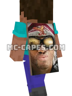 Hancock Minecraft cape worn on a player