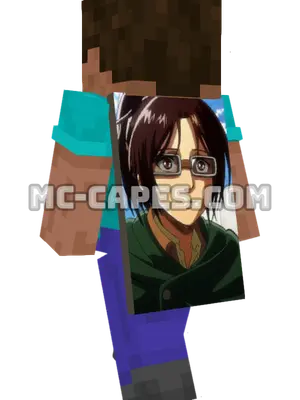 Hange Zoe Minecraft cape worn on a player