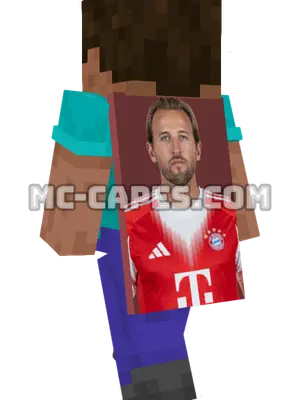 Harry Kane Minecraft cape worn on a player
