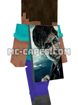 Harry Potter Minecraft cape worn on a player