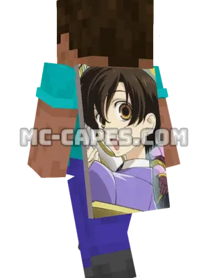 Haruhi Fujioka Minecraft cape worn on a player