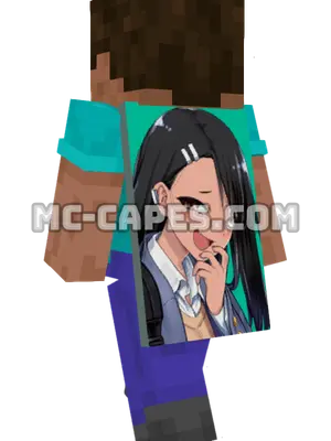Hayase Nagatoro Minecraft cape worn on a player