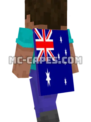 Heard Island and McDonald Islands Flag Minecraft cape worn on a player