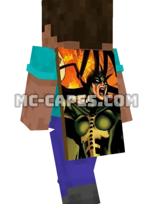 Hela Minecraft cape worn on a player