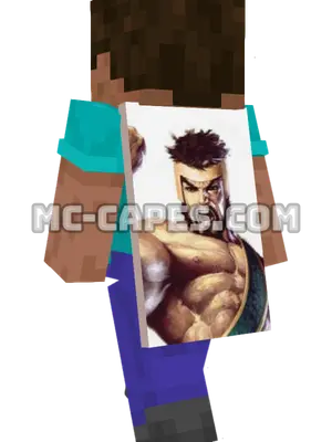 Hercules Minecraft cape worn on a player