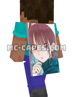 Hina Chouno Minecraft cape worn on a player