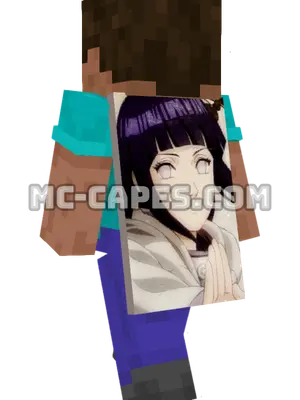 Hinata Hyuuga Minecraft cape worn on a player
